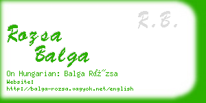 rozsa balga business card